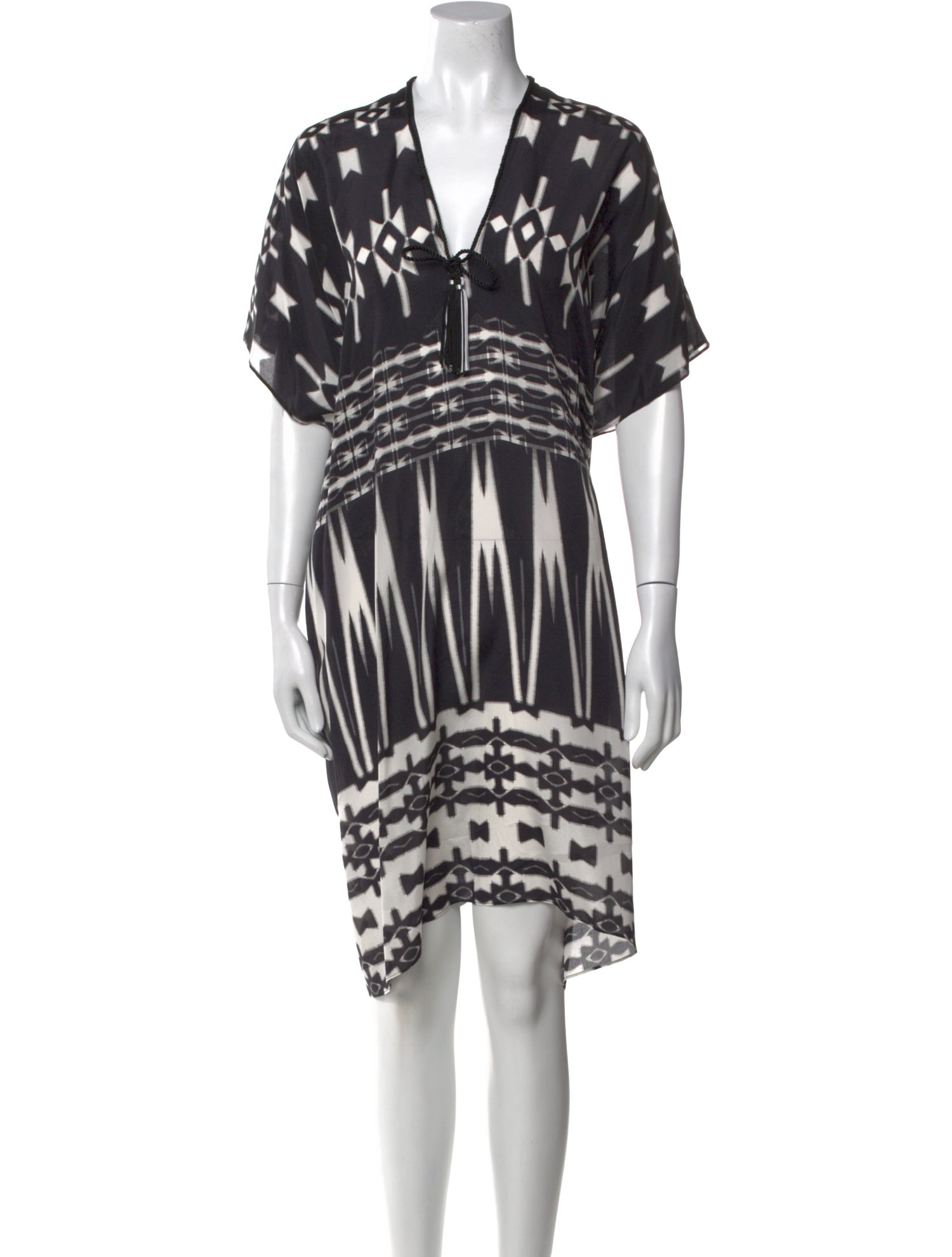 Marie France Van Damme Silk Knee-Length Dress