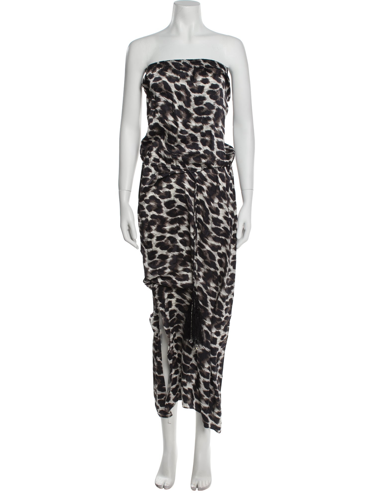 Marie France Van Damme Silk Long Dress