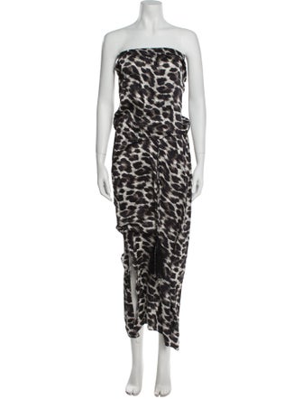 Marie France Van Damme Silk Long Dress