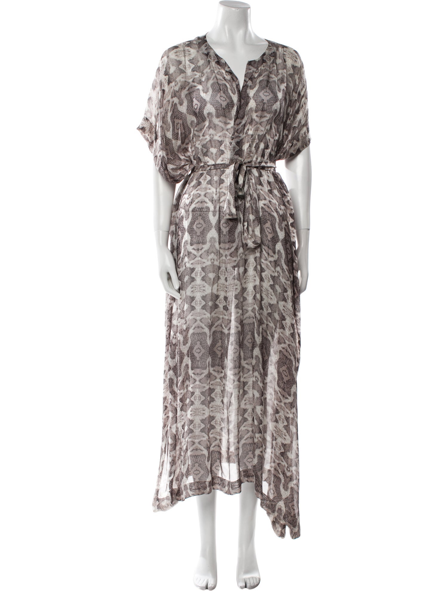 Marie France Van Damme Silk Long Dress