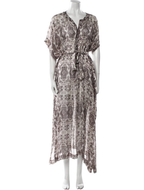 Marie France Van Damme Silk Long Dress