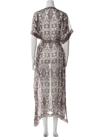 Marie France Van Damme Silk Long Dress