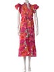 Marie France Van Damme Floral Print Long Dress