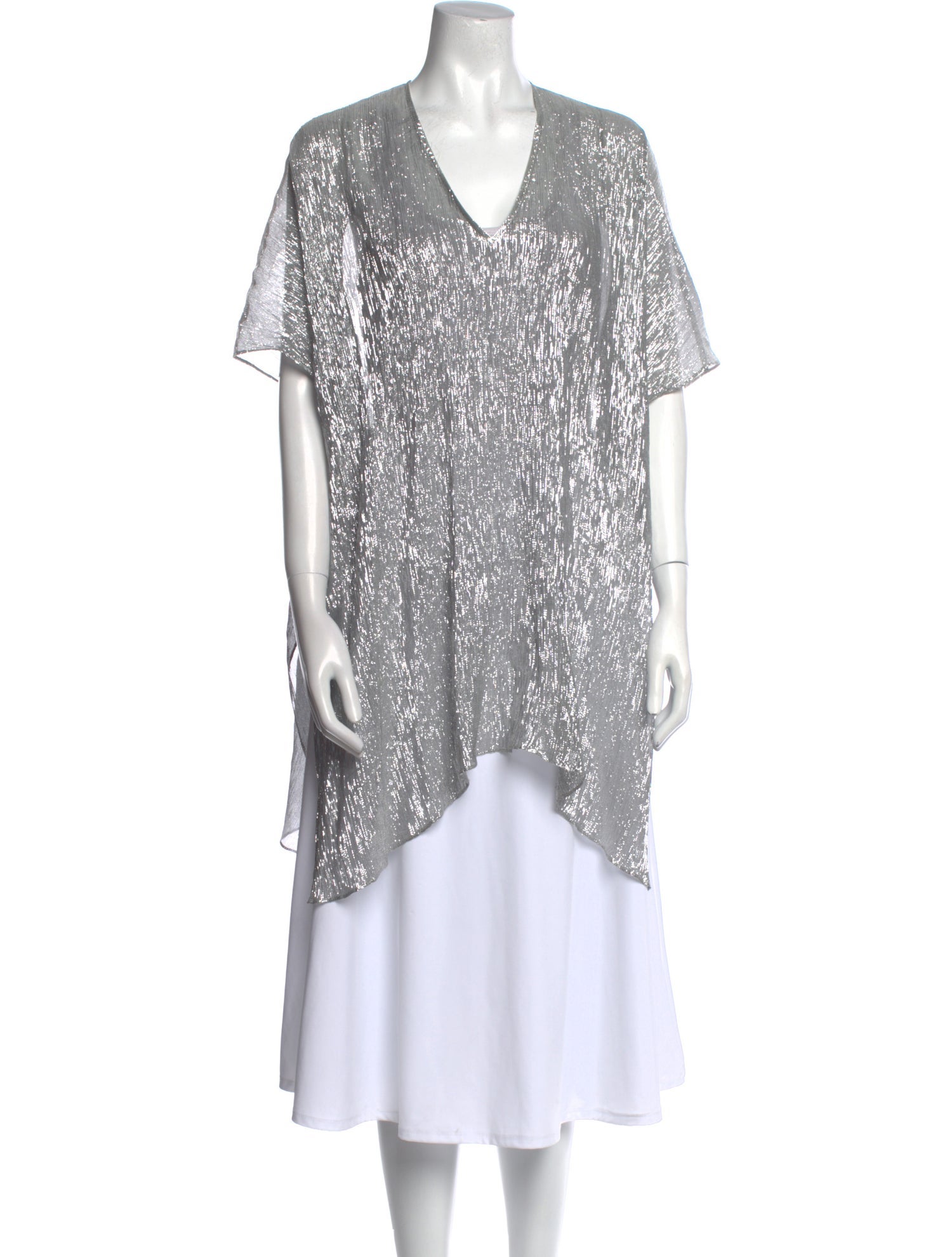 Marie France Van Damme V-Neck Short Sleeve Tunic