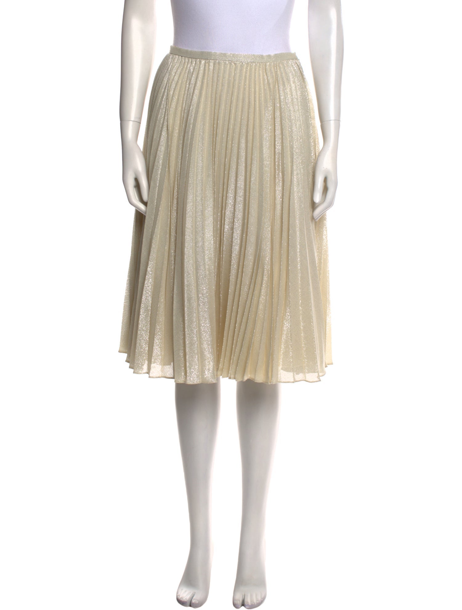 Martin Grant Pleated Accents Knee-Length Skirt