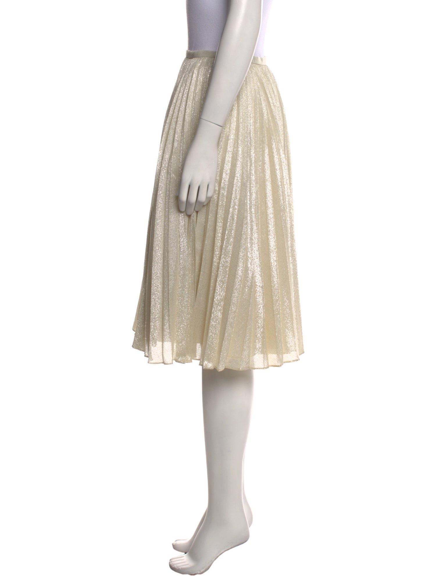 Martin Grant Pleated Accents Knee-Length Skirt