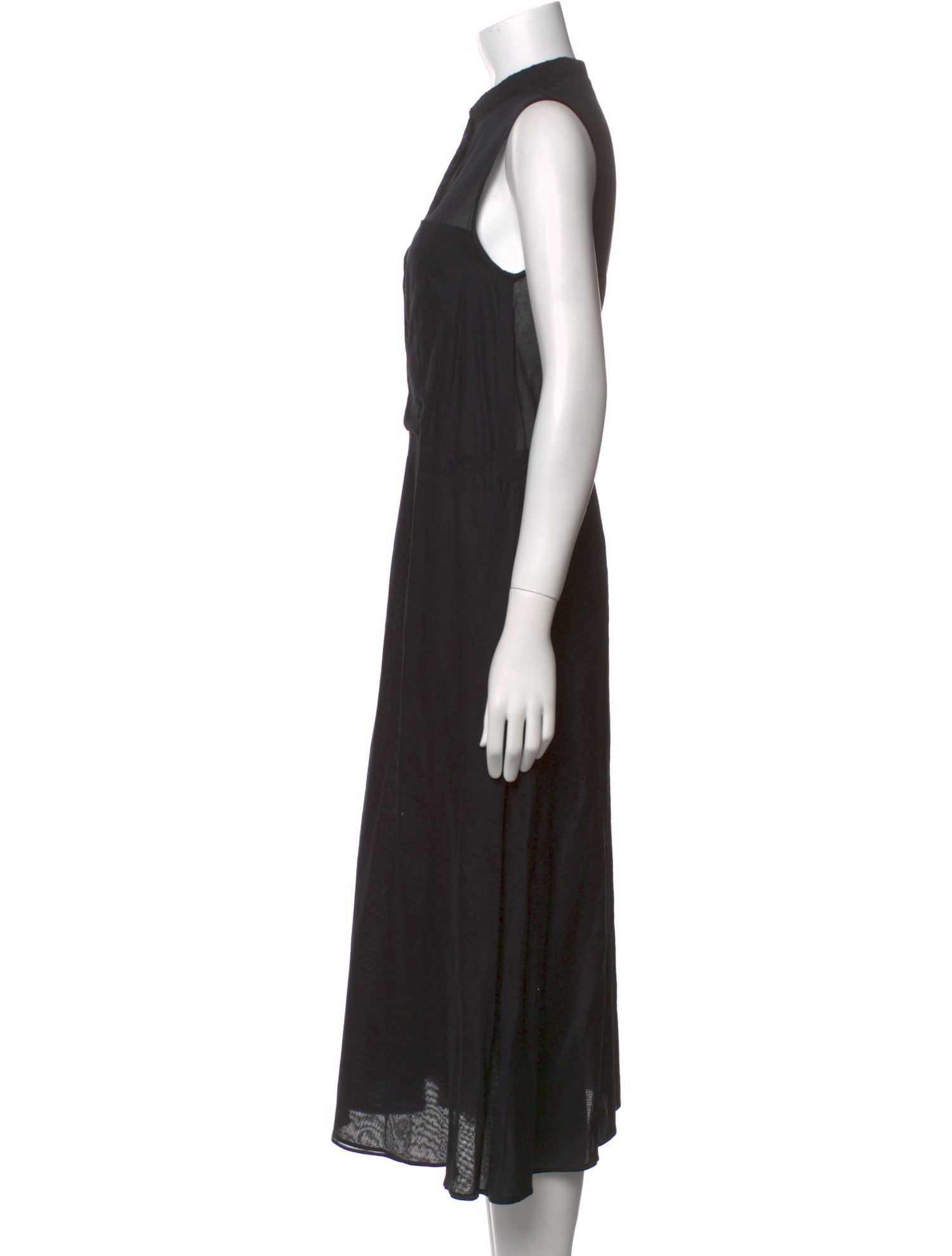 Martin Grant Mock Neck Midi Length Dress