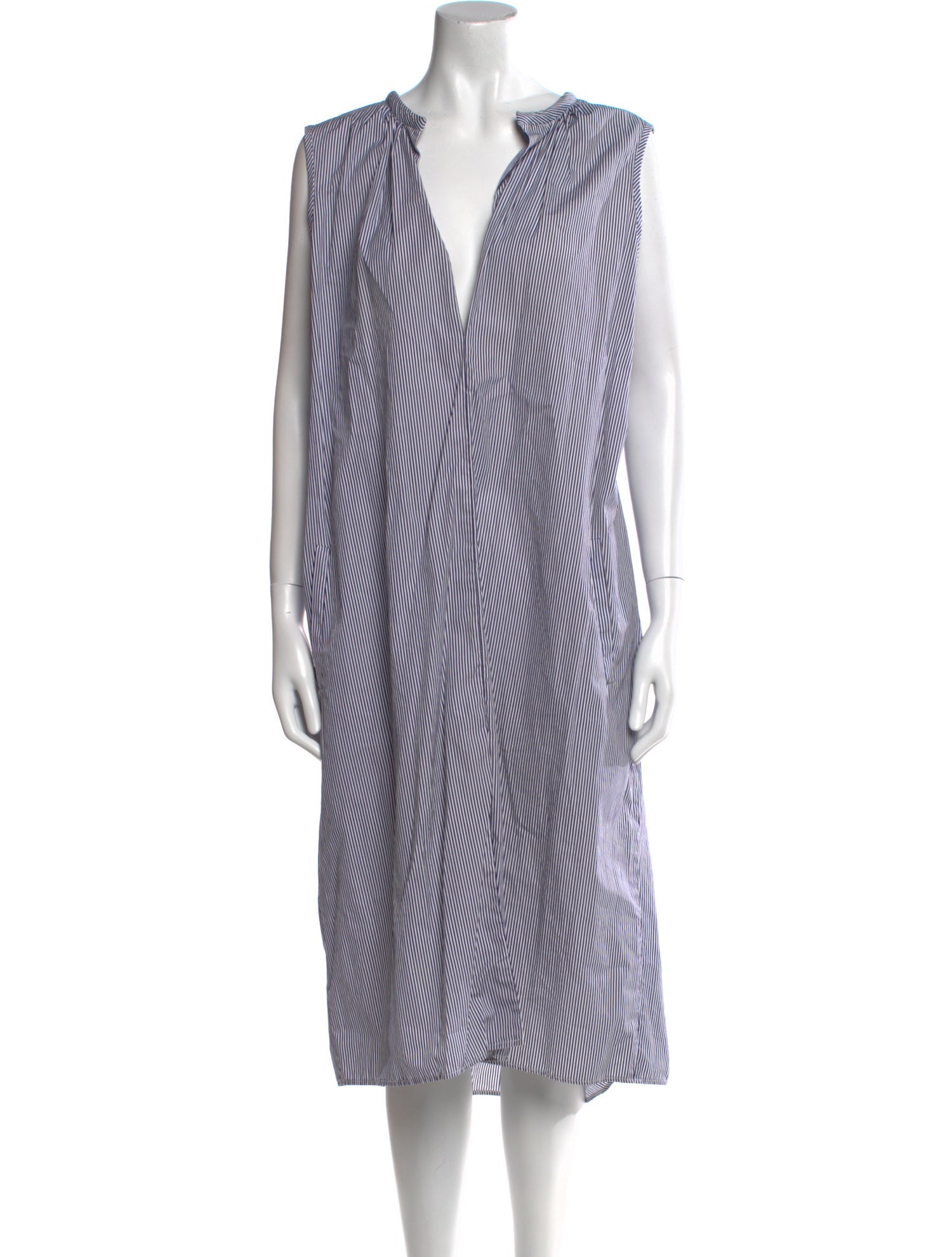 Martin Grant Striped Midi Length Dress