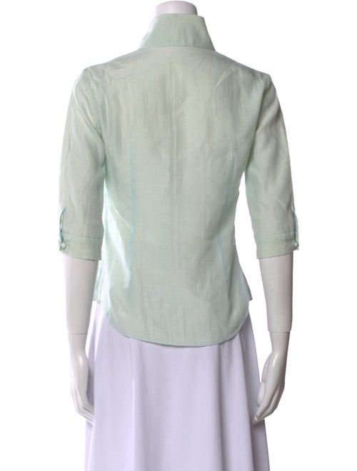 Martin Grant Three-Quarter Sleeve Button-Up Top