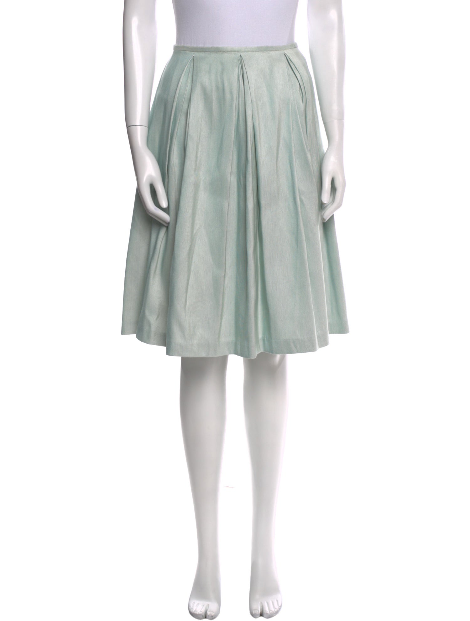 Martin Grant Pleated Accents Knee-Length Skirt