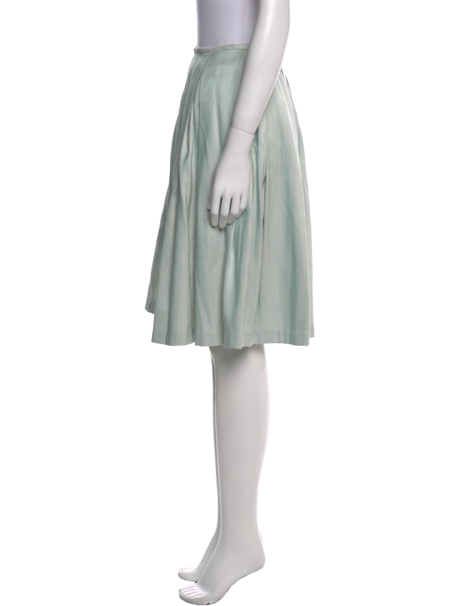 Martin Grant Pleated Accents Knee-Length Skirt