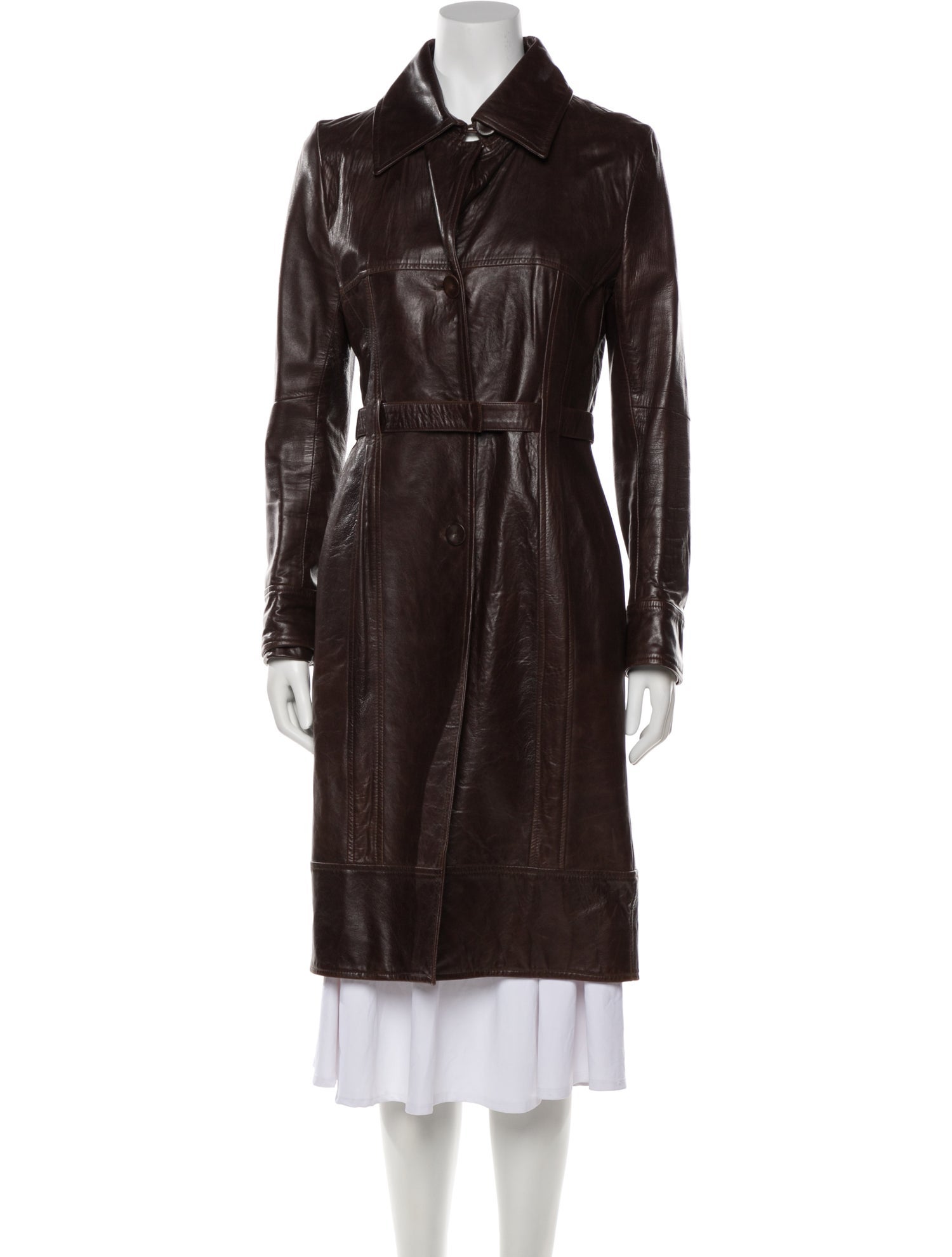 Martin Grant Leather Trench Coat
