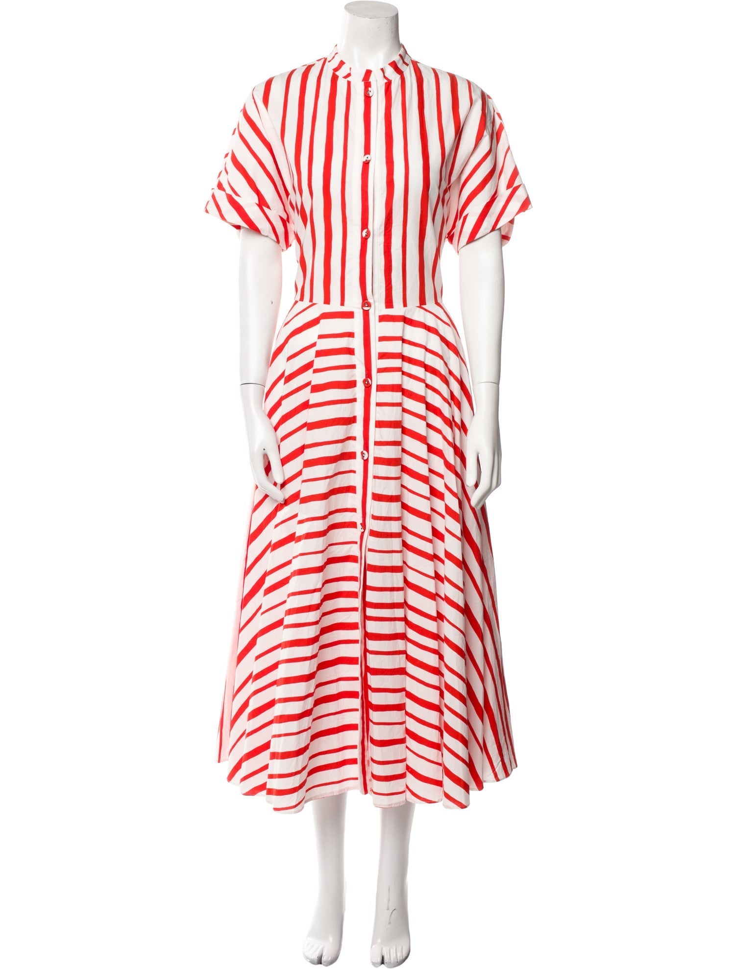Martin Grant Striped Long Dress