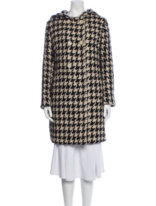 Martin Grant Virgin Wool Houndstooth Print Coat