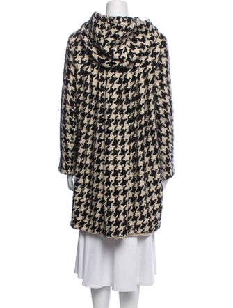 Martin Grant Virgin Wool Houndstooth Print Coat