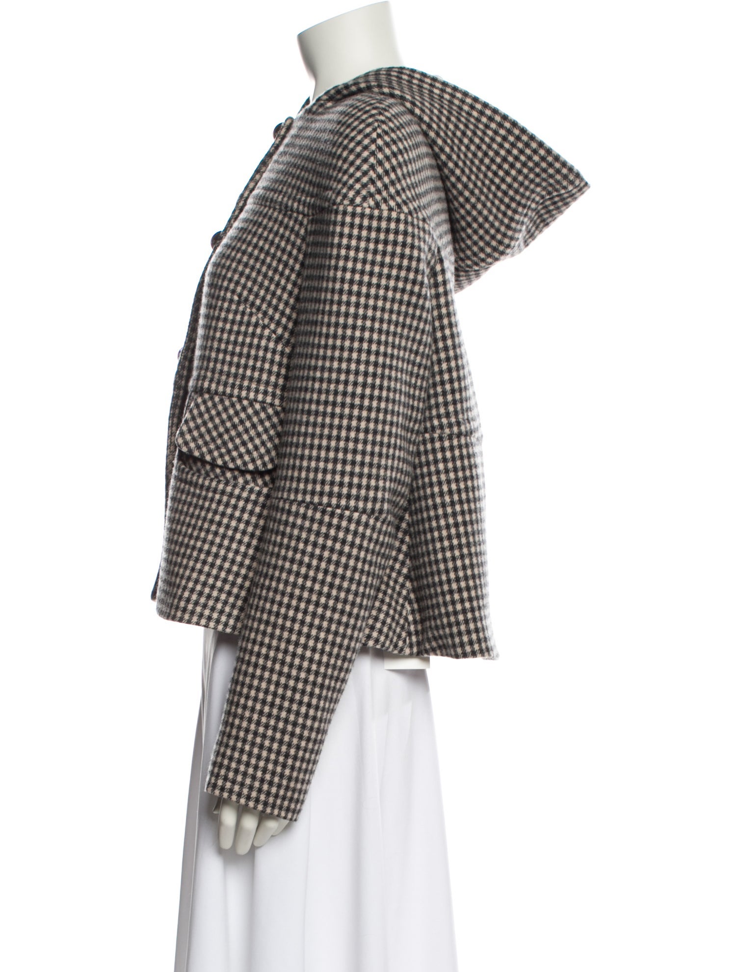 Martin Grant Wool Plaid Print Blazer