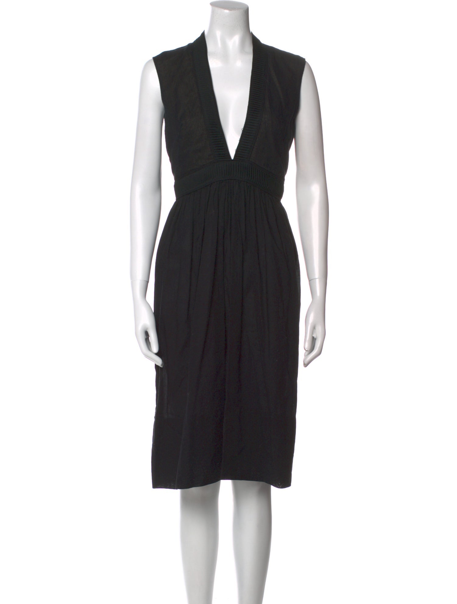 Martin Grant V-Neck Knee-Length Dress
