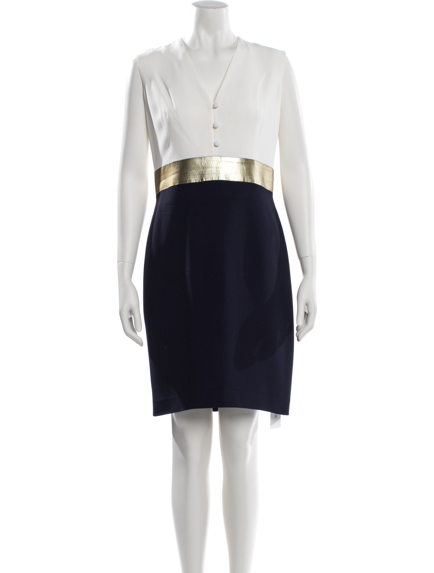 Martin Grant Colorblock Pattern Knee-Length Dress