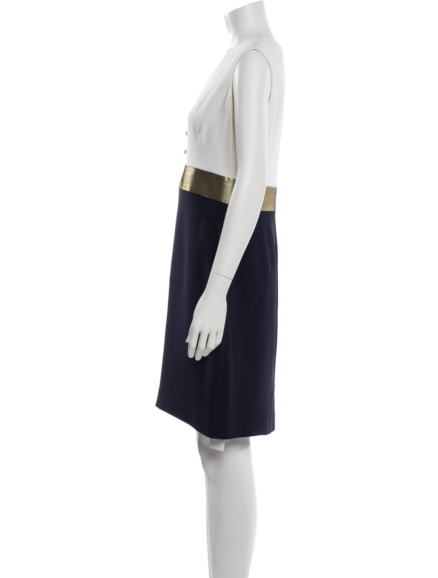 Martin Grant Colorblock Pattern Knee-Length Dress