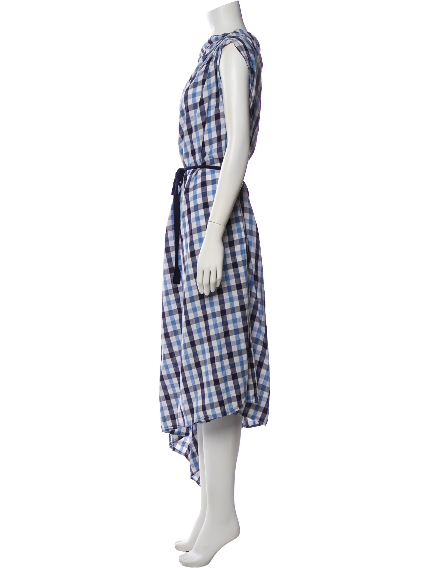 Martin Grant Plaid Print Long Dress