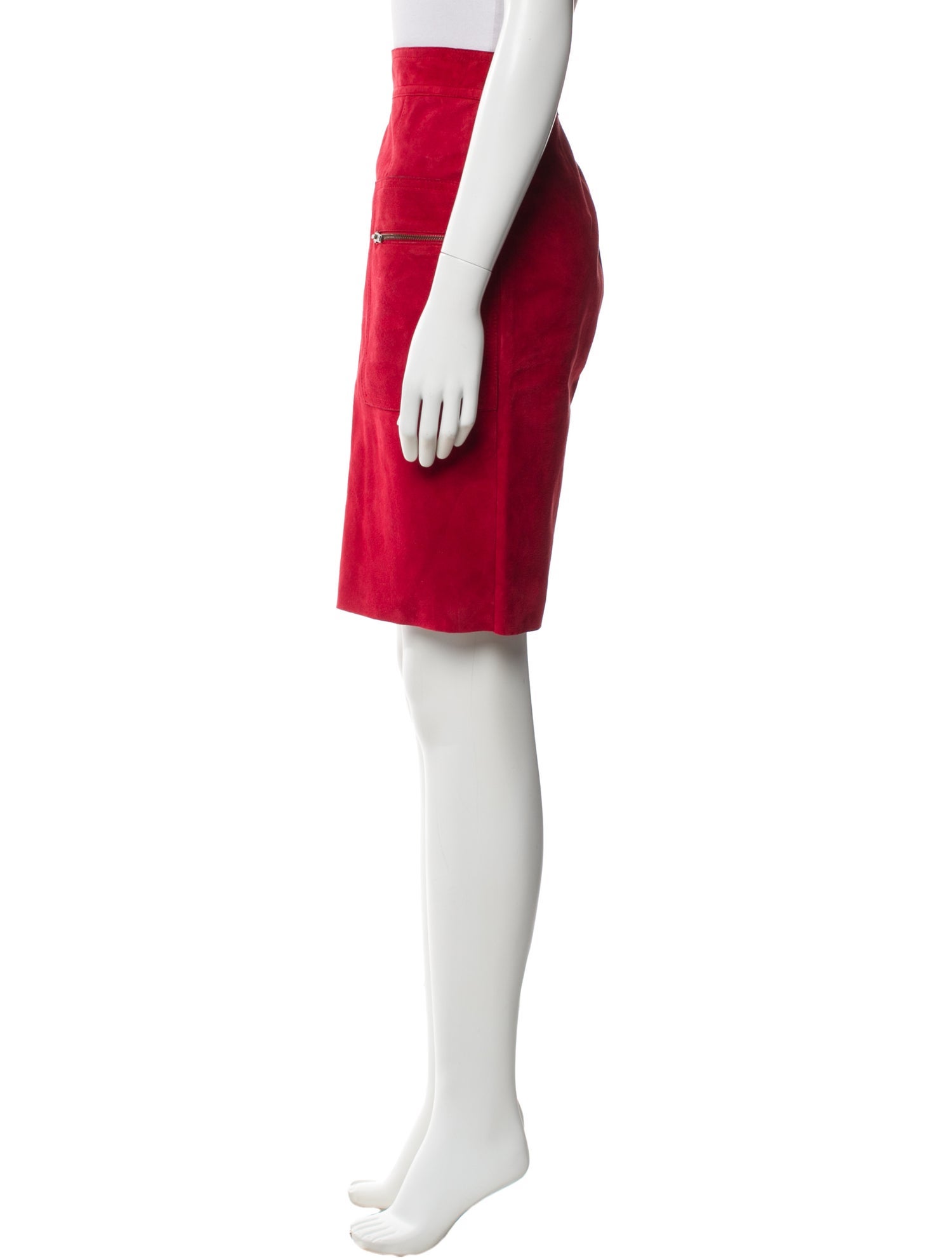 Martin Grant Lambskin Knee-Length Skirt