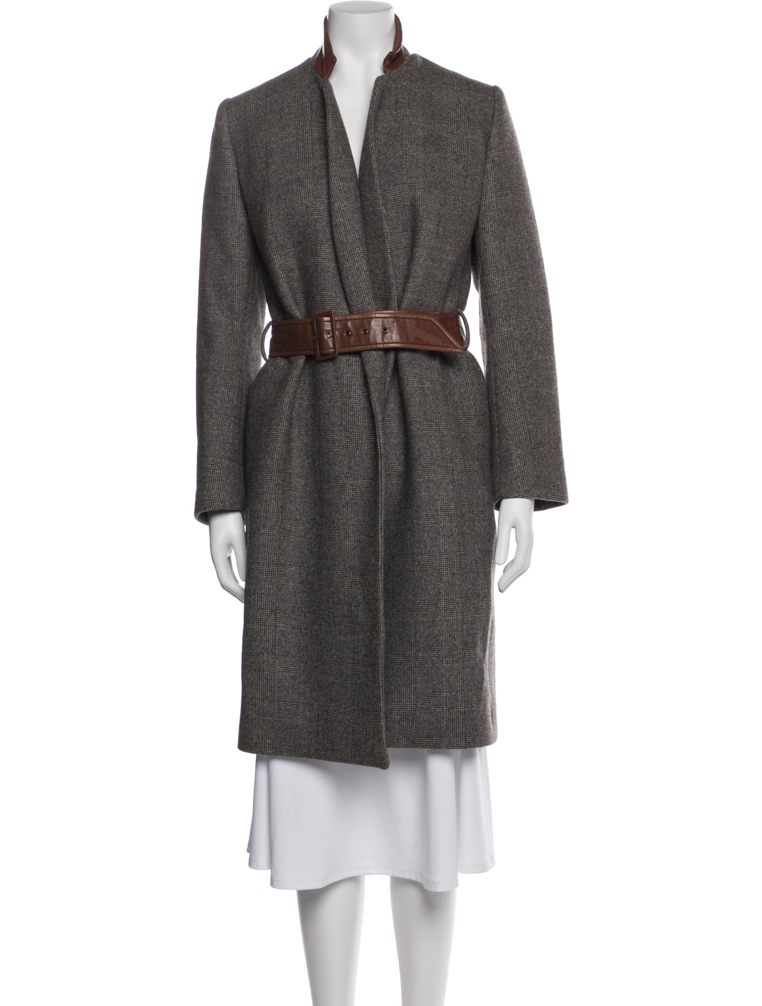 Martin Grant Virgin Wool Printed Faux Fur Coat