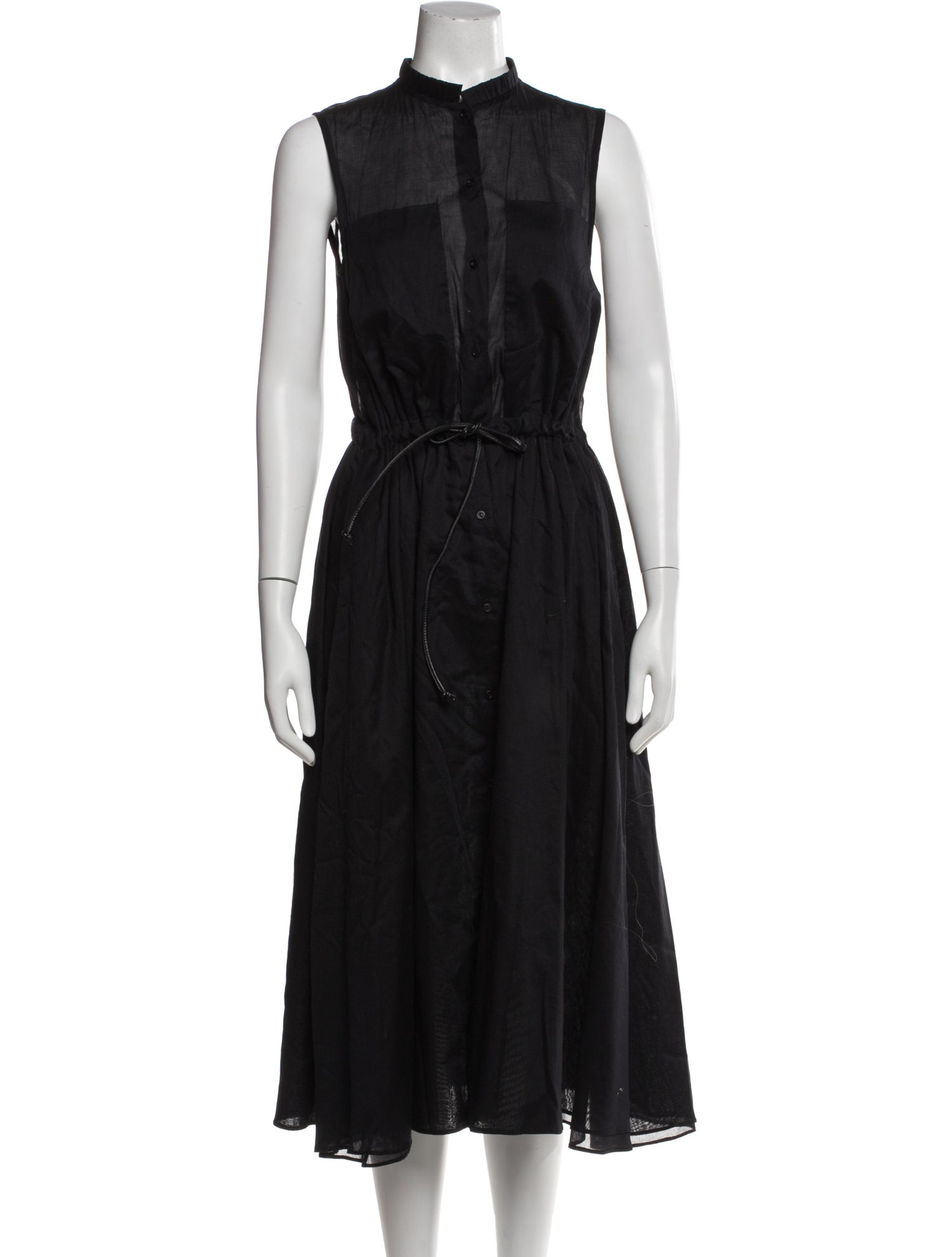 Martin Grant Mock Neck Midi Length Dress
