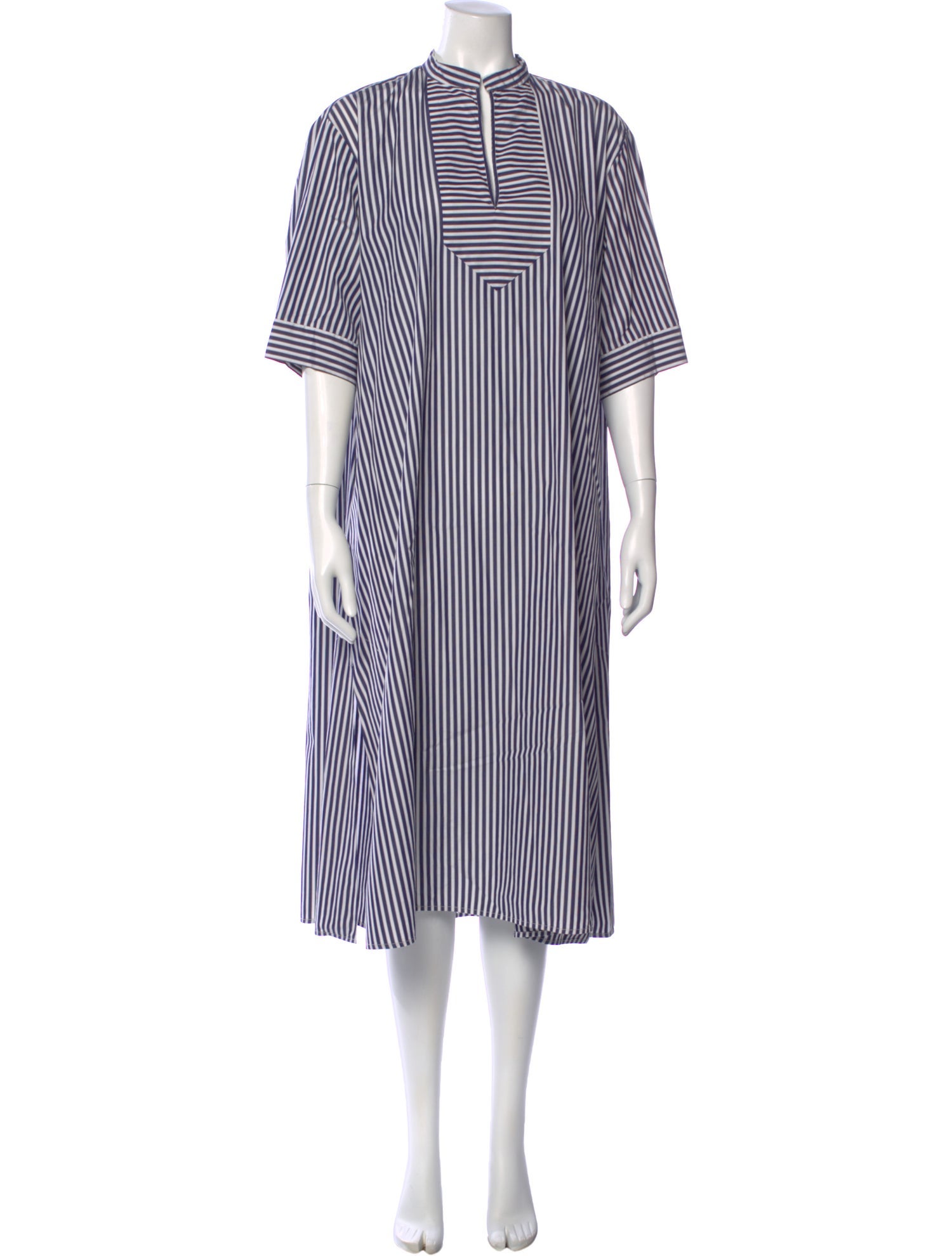 Martin Grant Striped Midi Length Dress