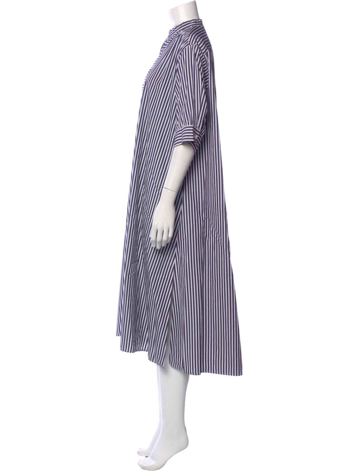 Martin Grant Striped Midi Length Dress