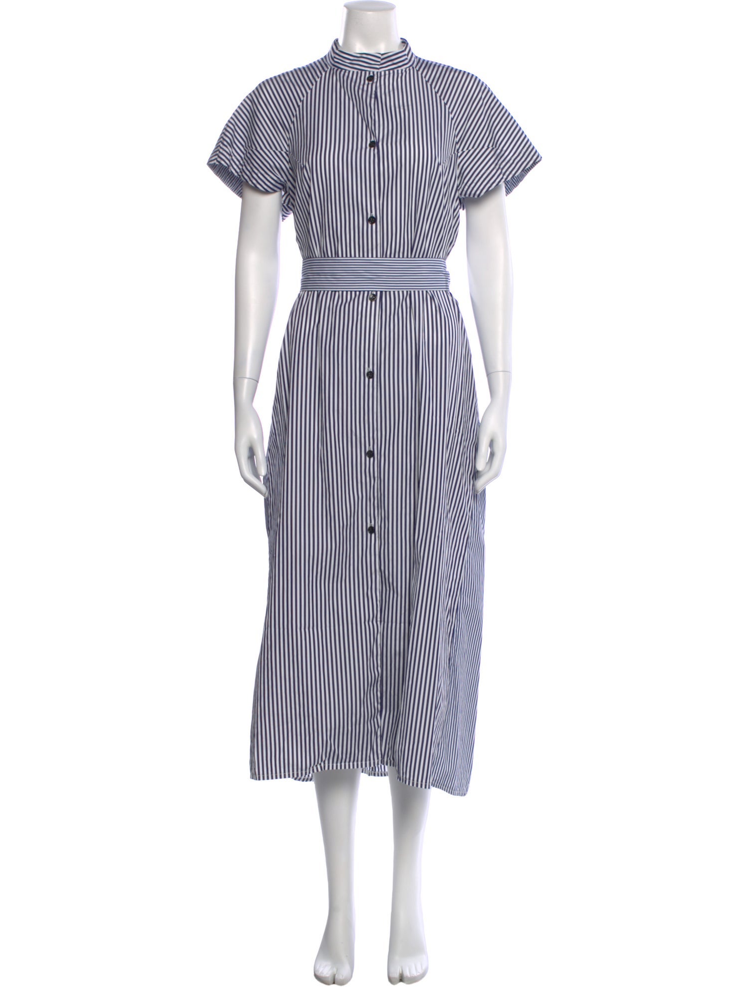 Martin Grant Striped Long Dress