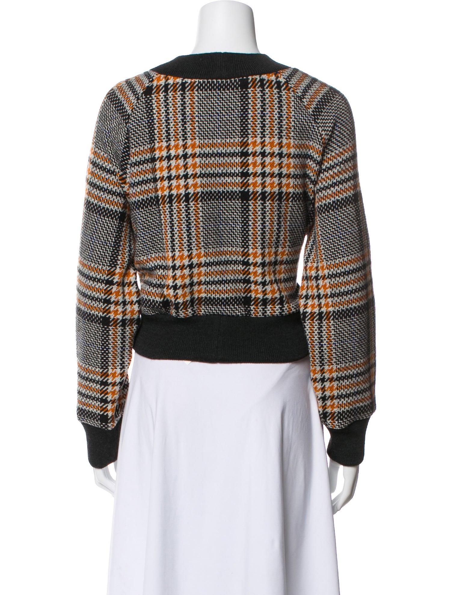 Martin Grant Wool Plaid Print Sweater