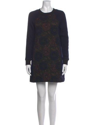 Pre-owned Martin Grant Wool Mini Dress In Blue