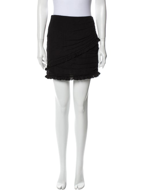 Magda Butrym Silk Mini Skirt Black