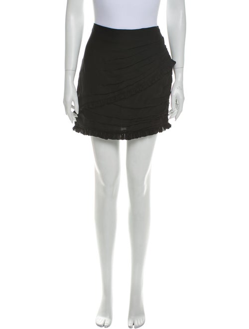 Magda Butrym Silk Mini Skirt Black