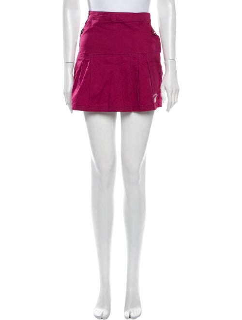 Magda Butrym Linen Mini Skirt Red