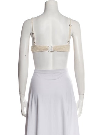 Magda Butrym Square Neckline Sleeveless Crop Top