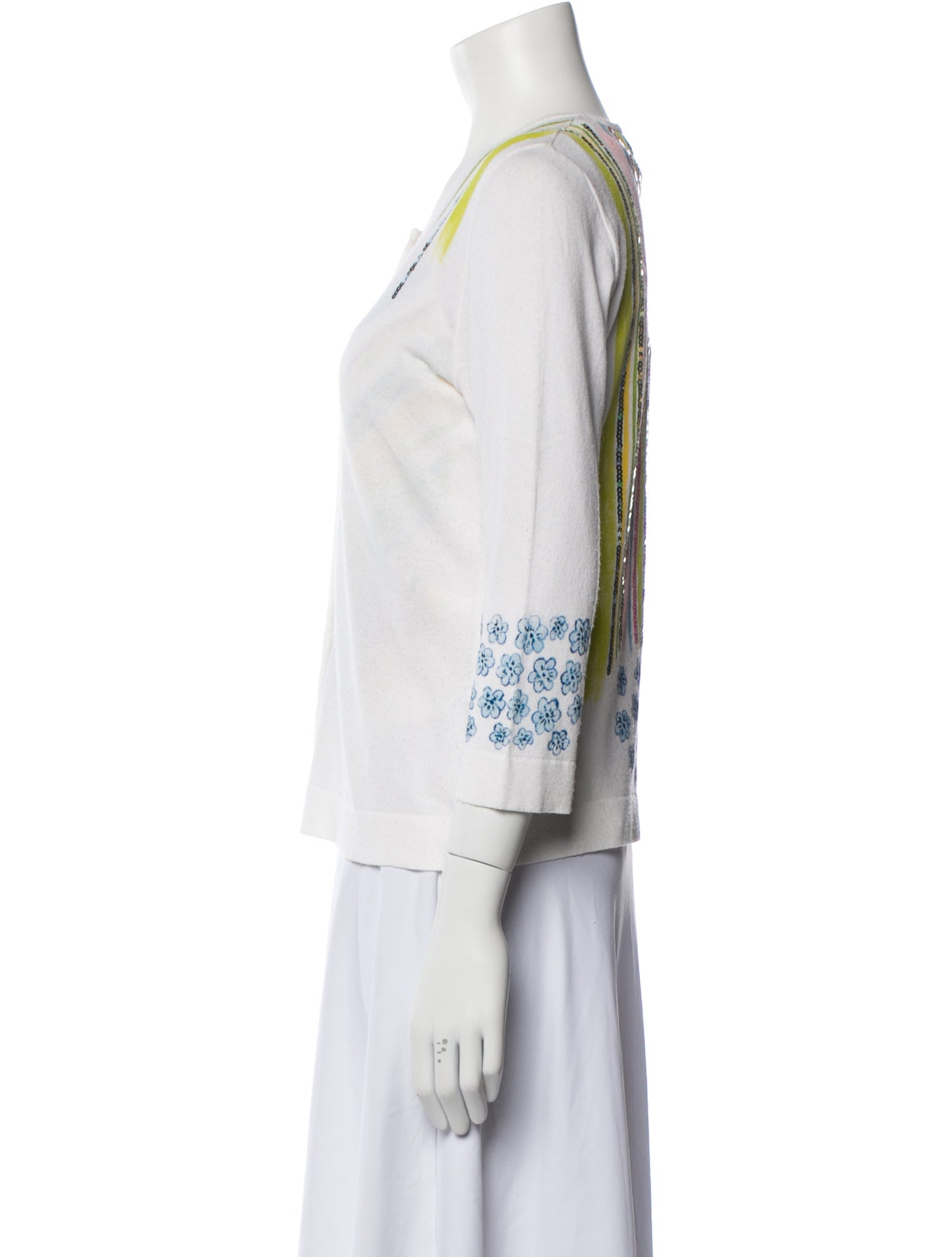 Magda Butrym Graphic Print Scoop Neck Top