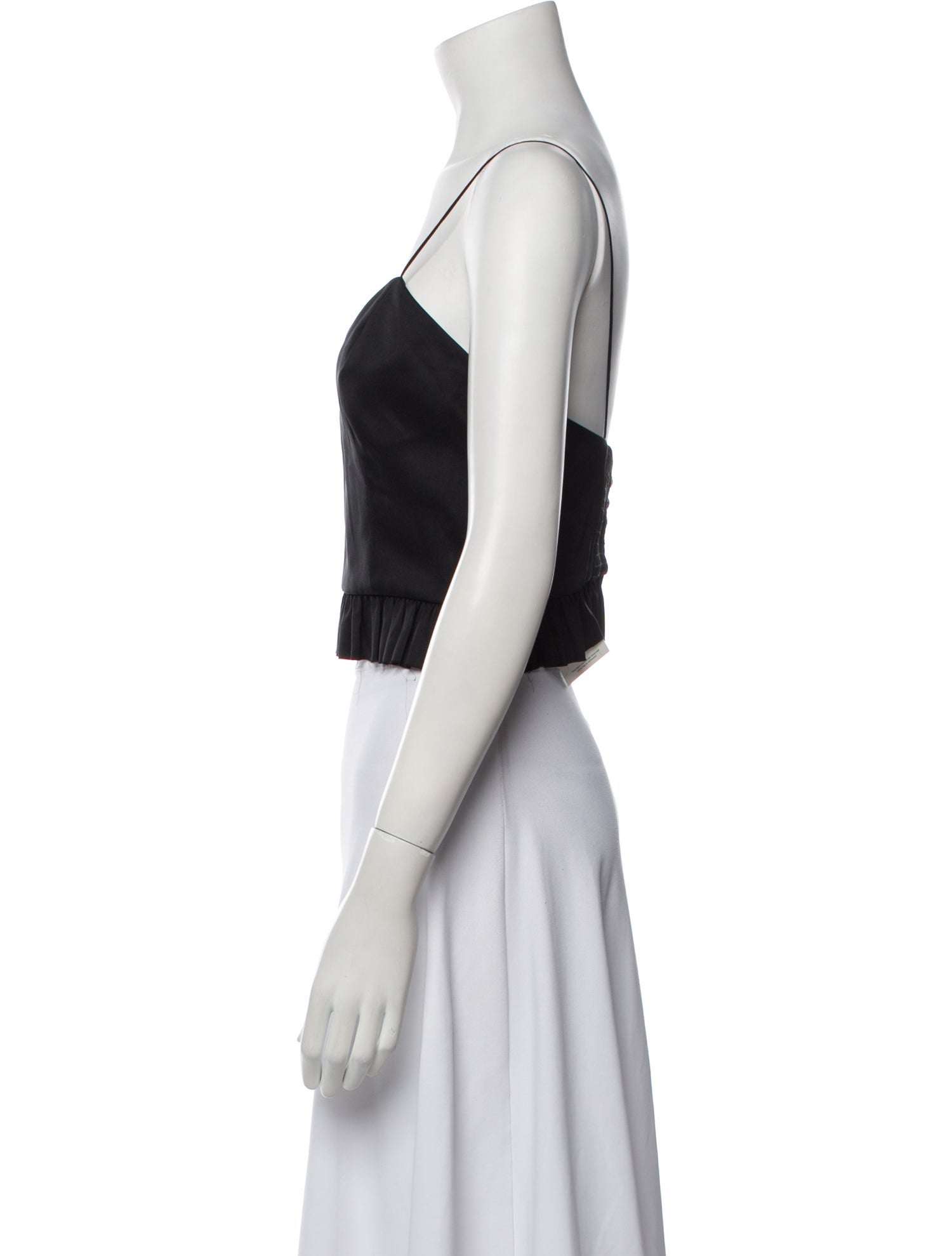 Magda Butrym Silk V-Neck Crop Top