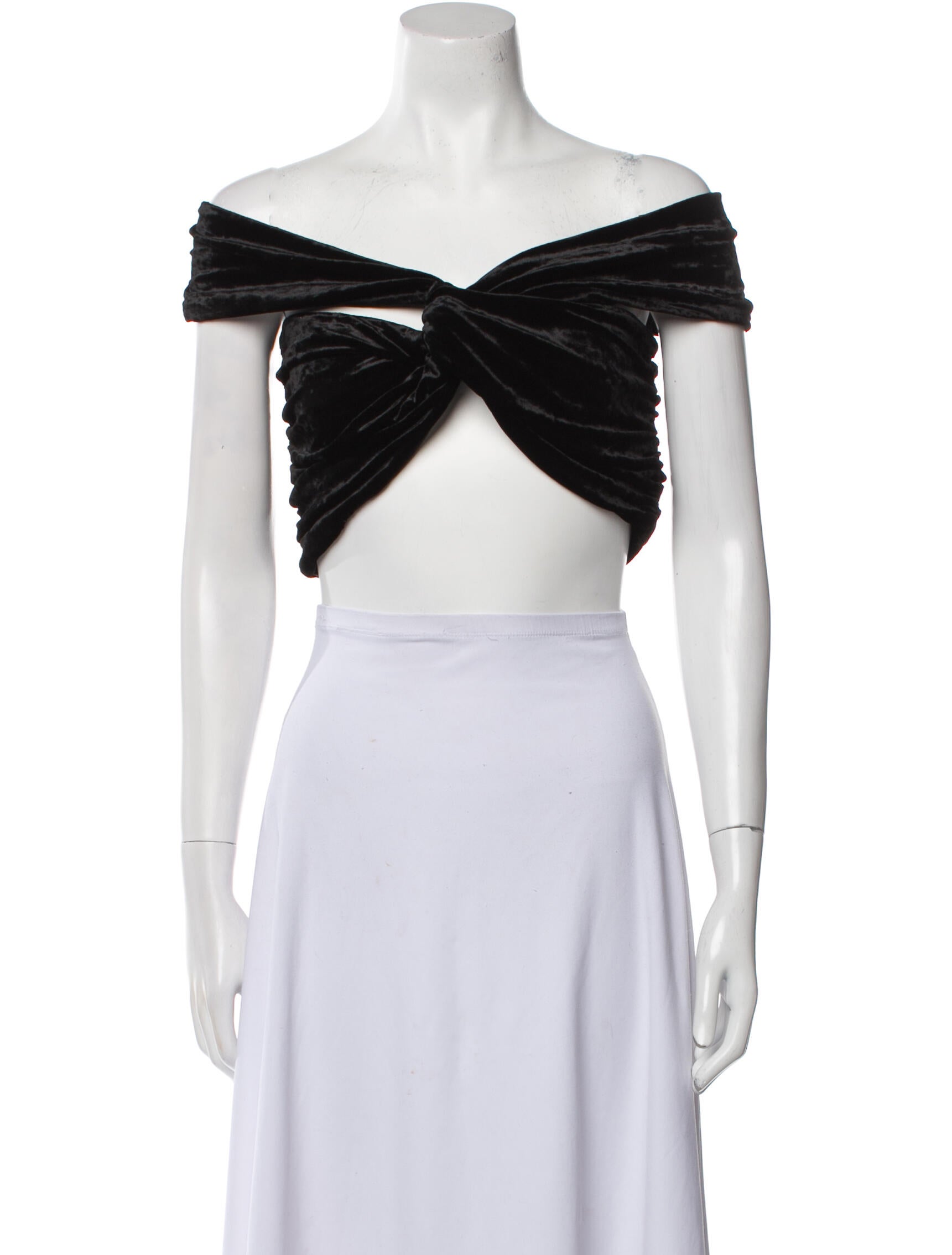 Magda Butrym 2022 Off-The-Shoulder Crop Top