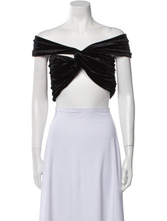 Magda Butrym 2022 Off-The-Shoulder Crop Top