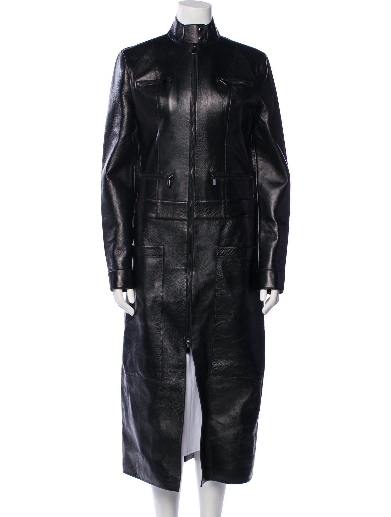 Magda Butrym Lamb Leather Printed Coat w/ Tags