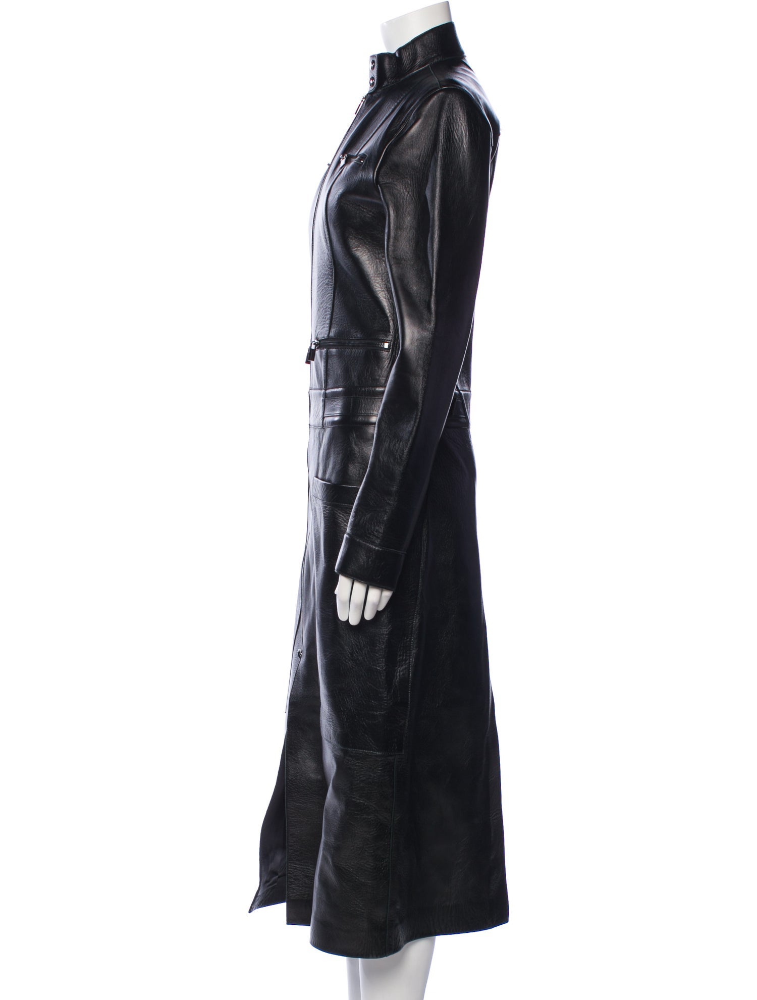 Magda Butrym Lamb Leather Printed Coat w/ Tags