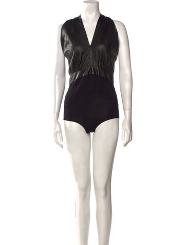 Magda Butrym Tops V-Neck Sleeveless Bodysuit S