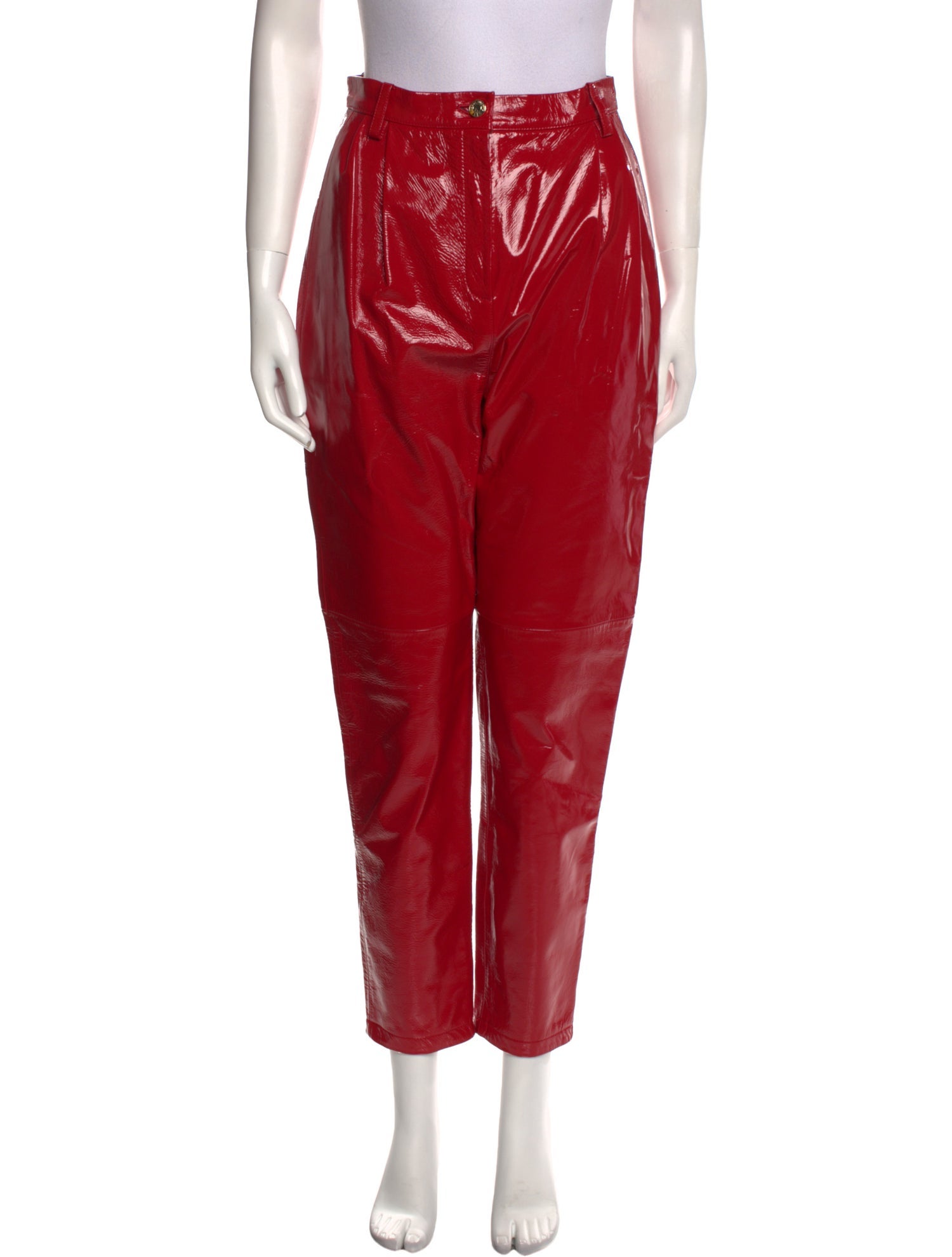Magda Butrym Lamb Leather Straight Leg Pants