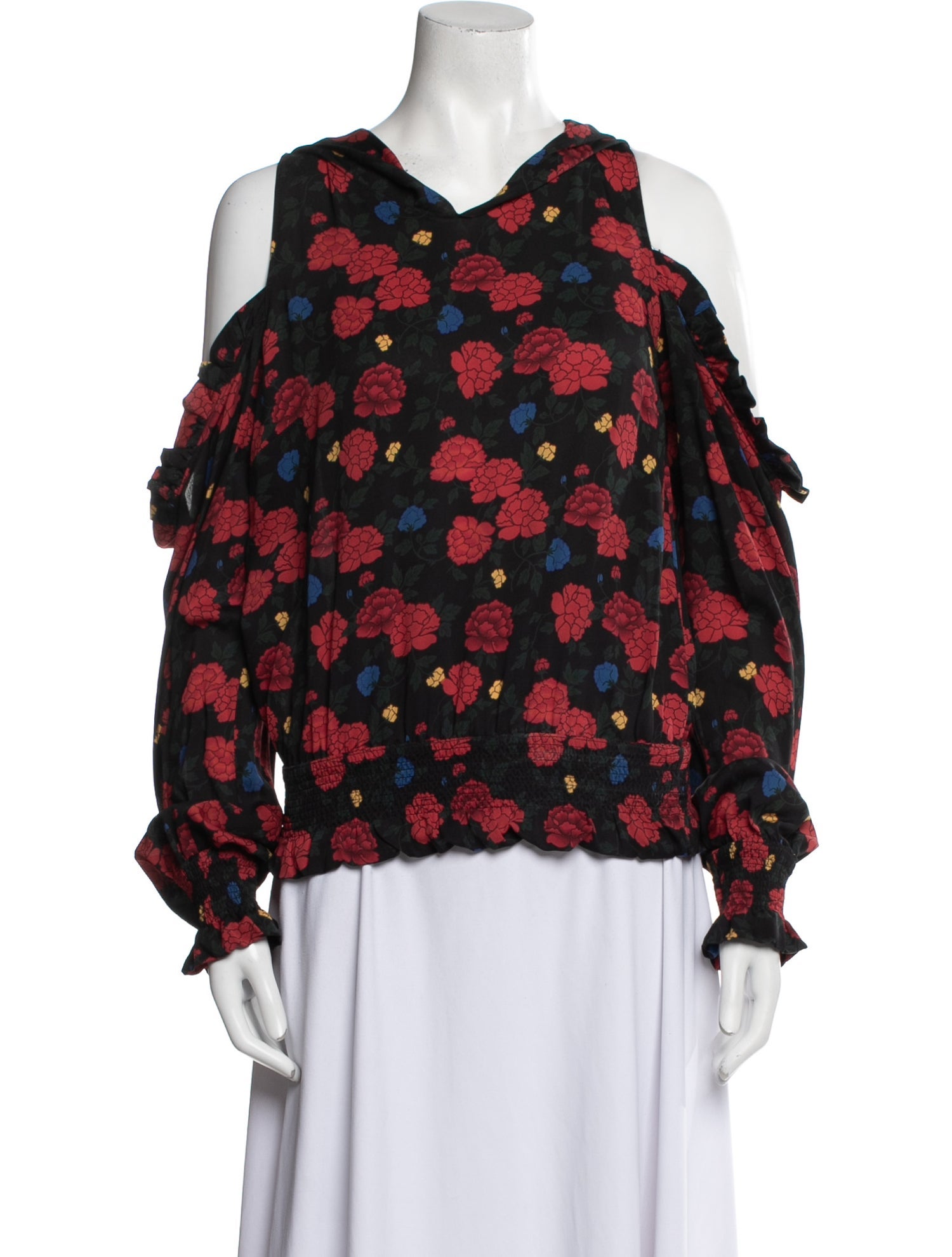 Magda Butrym Silk Floral Print Blouse