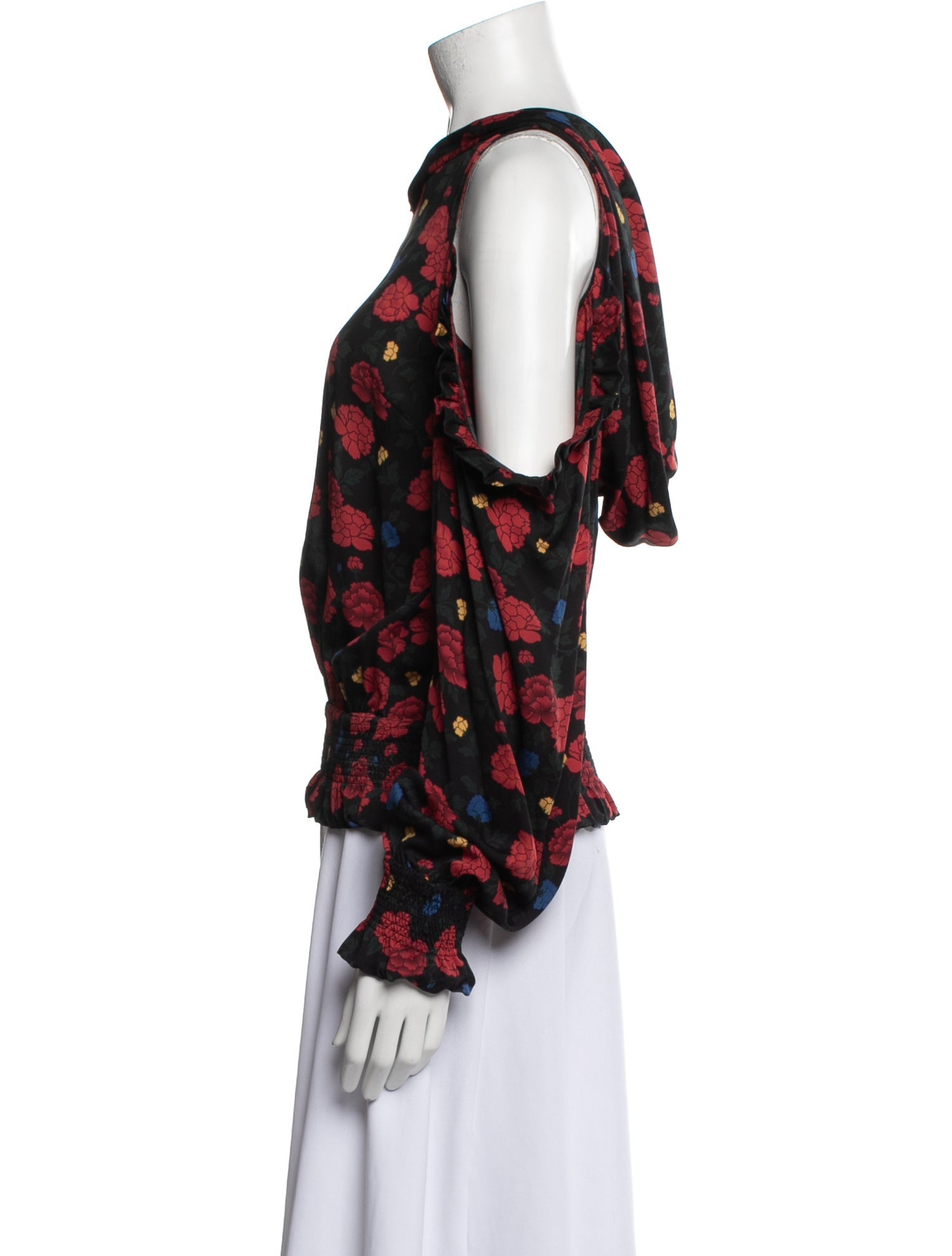 Magda Butrym Silk Floral Print Blouse