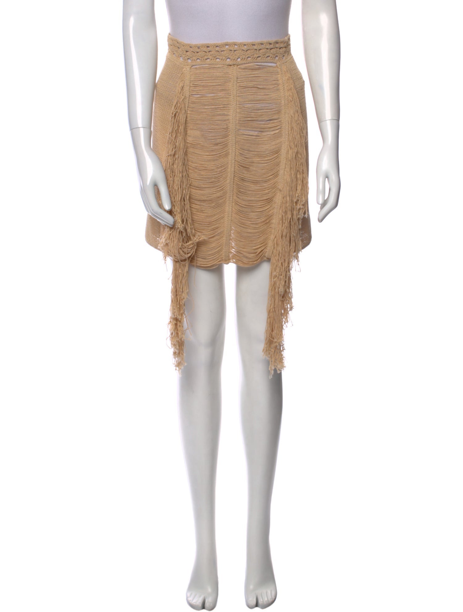 Magda Butrym Fringe Trim Accent Mini Skirt