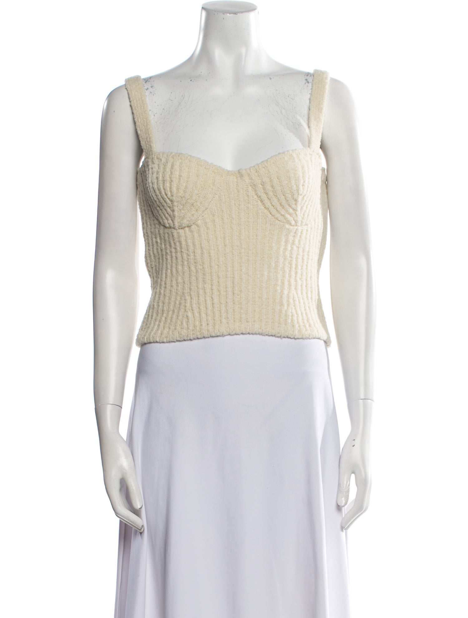 Magda Butrym Merino Wool Square Neckline Crop Top