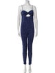 Magda Butrym Polka Dot Print Square Neckline Jumpsuit