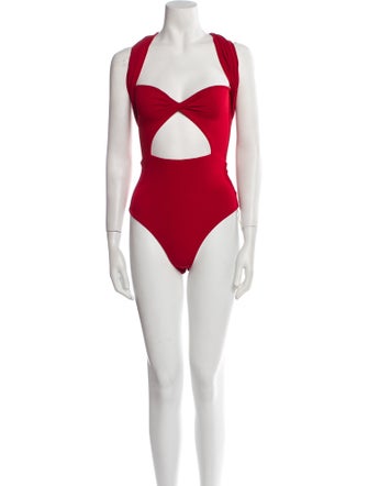 Magda Butrym Square Neckline Sleeveless Bodysuit